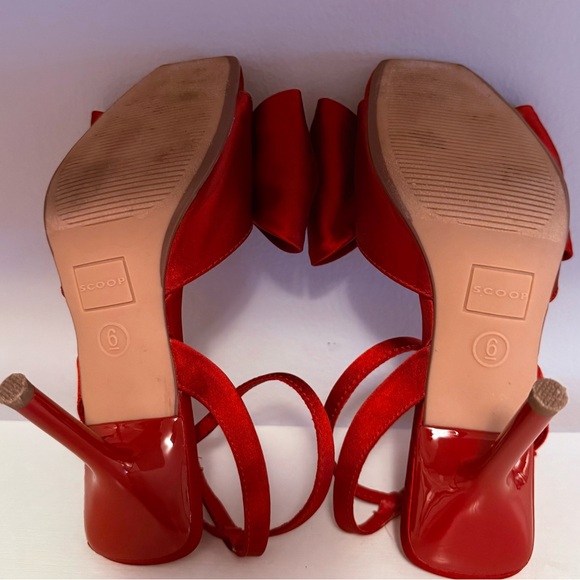 ❤️ Red Satin Bow Heels – Size 6 | Prom • Date Night • Special Occasion ❤️ - Picture 6 of 7